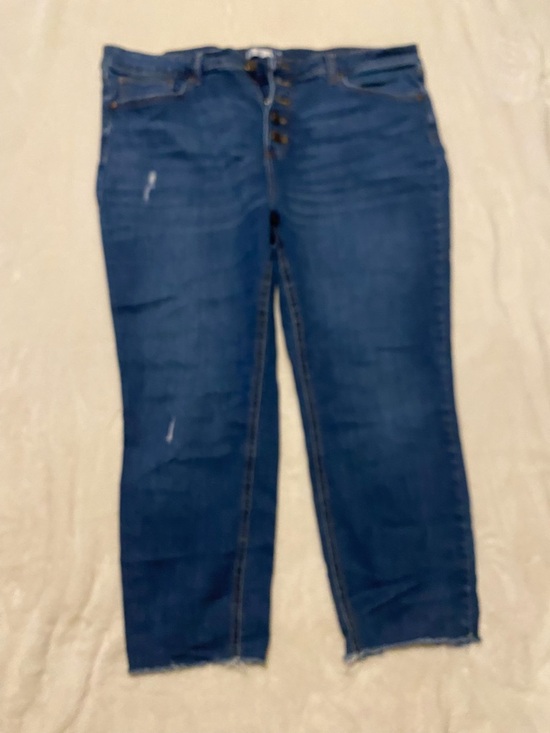 LC Lauren Conrad Denim - LC Lauren Conrad Dark Blue Cropped Ankle Jeans
